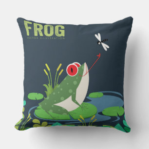 La almohada verde de la toad