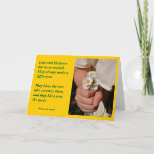 La "amabilidad bendice" tarjetas de felicitación