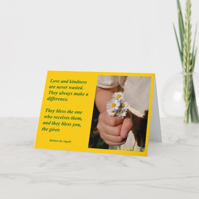 La "amabilidad bendice" tarjetas de felicitación (Anverso)