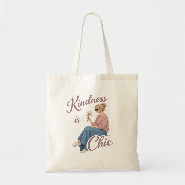 La amabilidad es chic Bolsa Tote de niña (Frente)