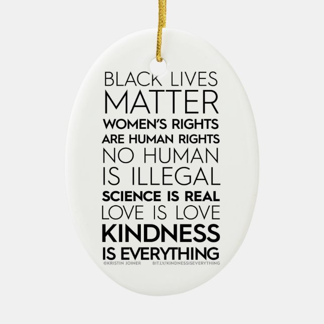 La amabilidad es todo ornamento oval (Frente)