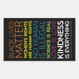 La Amabilidad Es Todo Pegatina De Rectángulo De Co