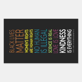 La Amabilidad Es Todo Pegatina De Rectángulo De Co