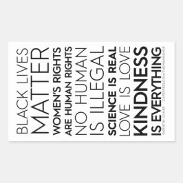 La Amabilidad Es Todo Pegatinas De Rectángulo BW