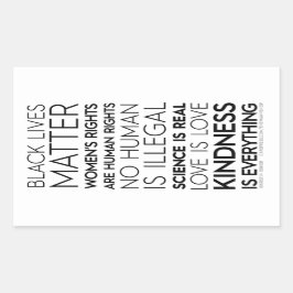 La Amabilidad Es Todo Pegatinas De Rectángulo BW