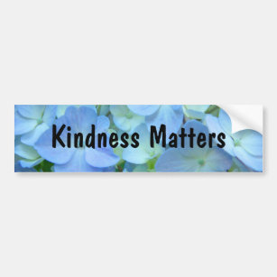 La amabilidad importa floral azul de las pegatinas