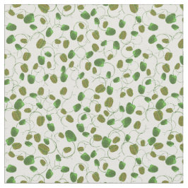 La amapola coloca los brotes verdes en la tela de