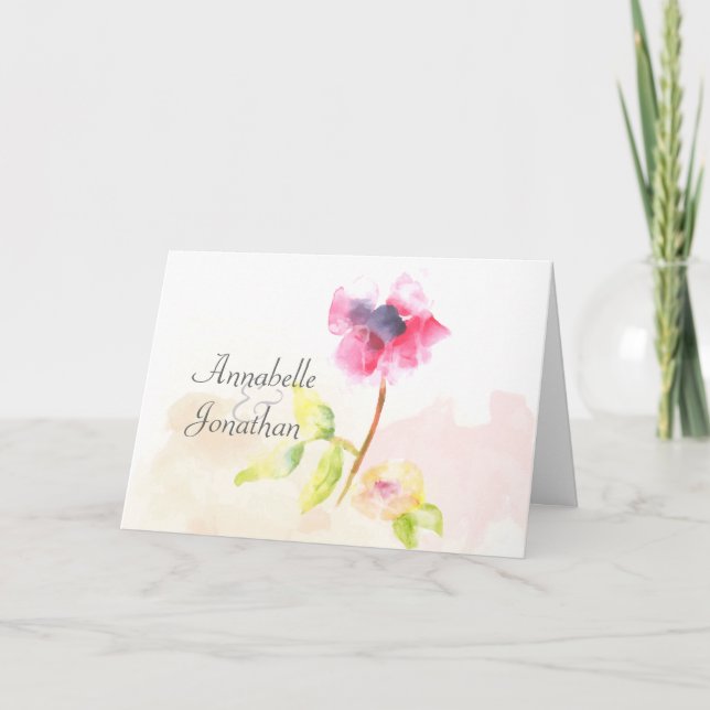 La amapola roja le agradece tarjeta de la foto (Anverso)