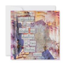 La Amistad Es Una Única Tarjeta Llanta De Alma