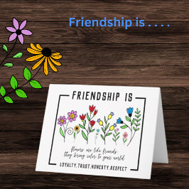 La amistad lo es. ... . tarjeta de felicitación co