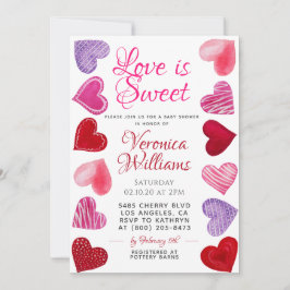 La amor es dulce Invitación para Baby Shower del D