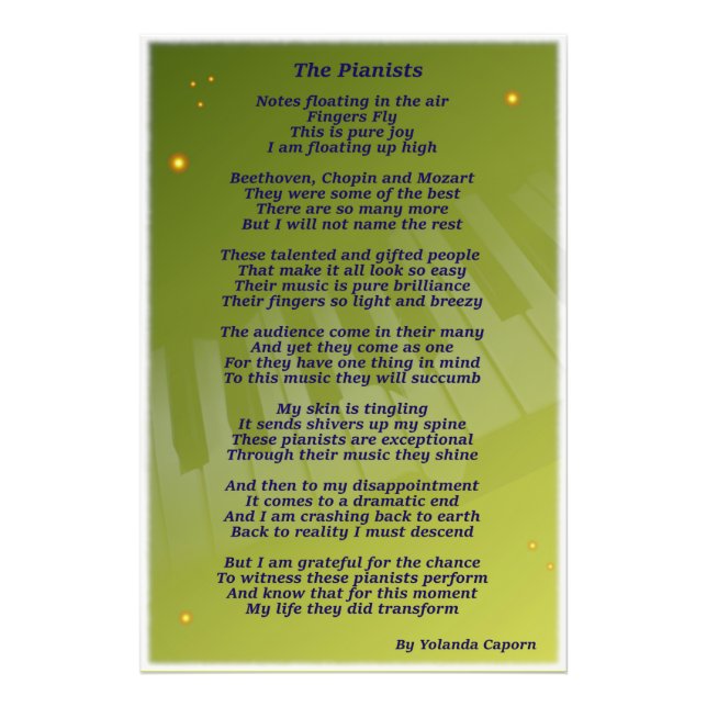 La ampliación de la foto de los pianistas (Frente)