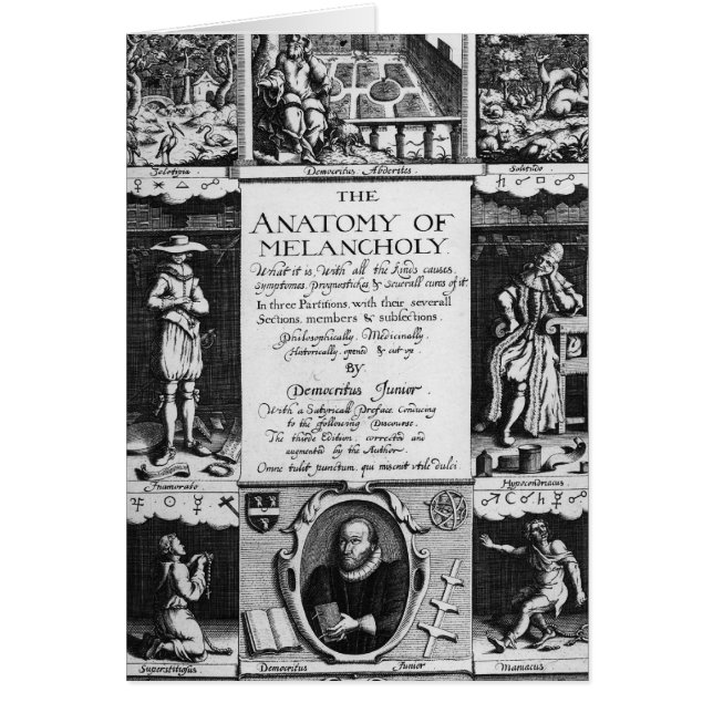 La anatomía de la melancolía (Frente)