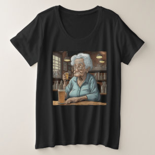 La anciana bebe una cerveza de grifo y le disparan