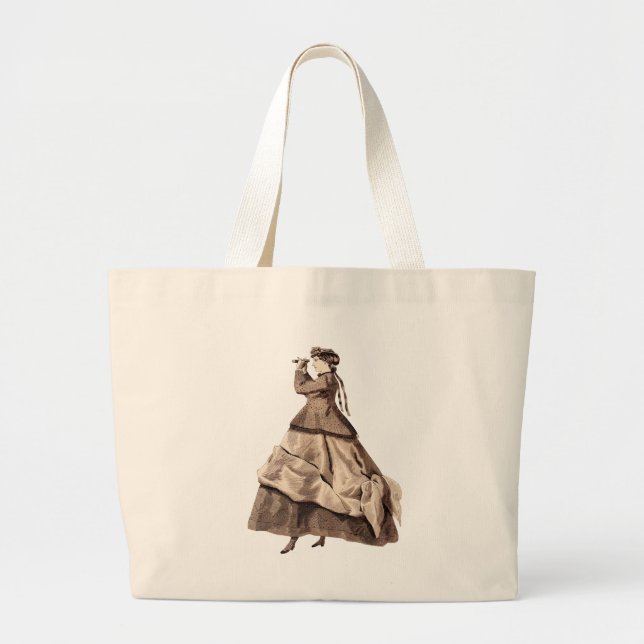 La anciana Steampunk Lady en la bolsa Tote (Frente)