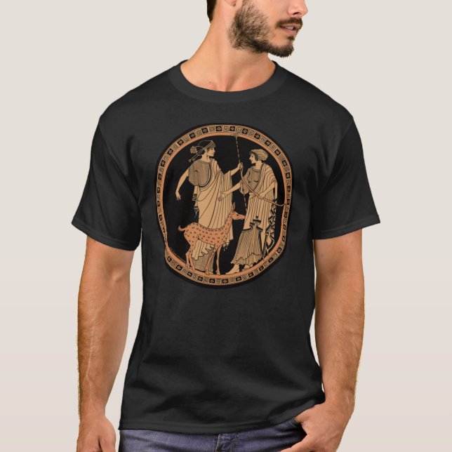La antigua camiseta clásica de la alfarería griega (Anverso)