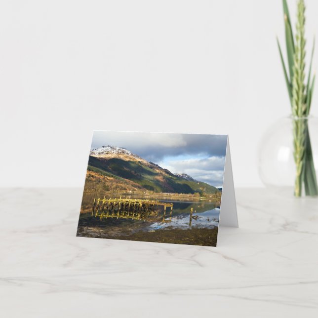 La antigua dársena, Loch Long, Arrochar Tarjeta de (Anverso)