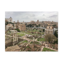 La antigua postal de Roma del Foro Imperial