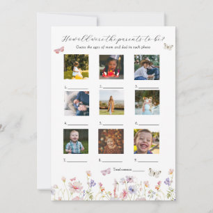 La antigüedad de la tarjeta de juego Baby Shower