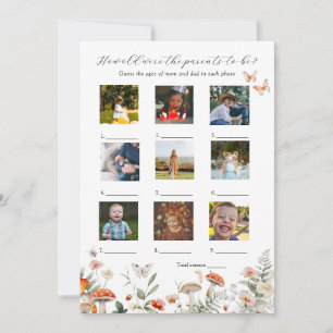 La antigüedad de la tarjeta de juego Baby Shower