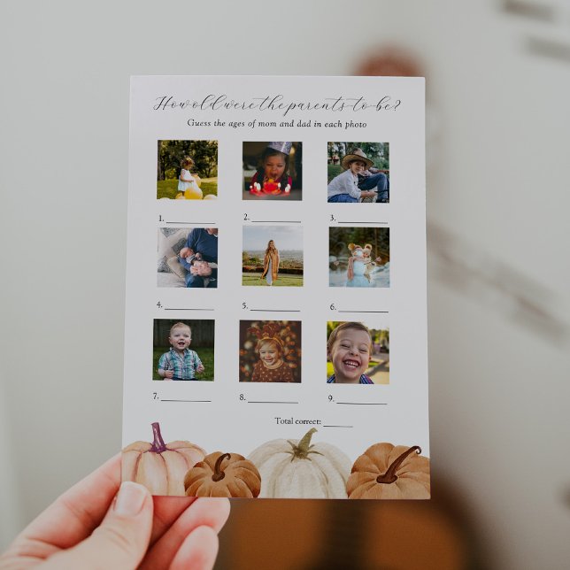 La antigüedad de la tarjeta de juego Baby Shower (Subido por el creador)