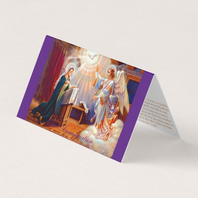 La Anunciación (2) - Tarjeta de Oración (Anverso)