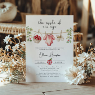 La Apple de la invitación a Baby Shower de nuestro