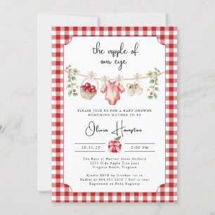La Apple de la invitación a Baby Shower de nuestro