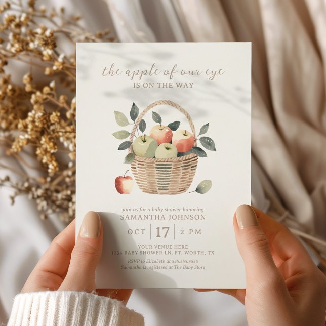 La Apple de nuestro ojo en la invitación de Baby S (Subido por el creador)