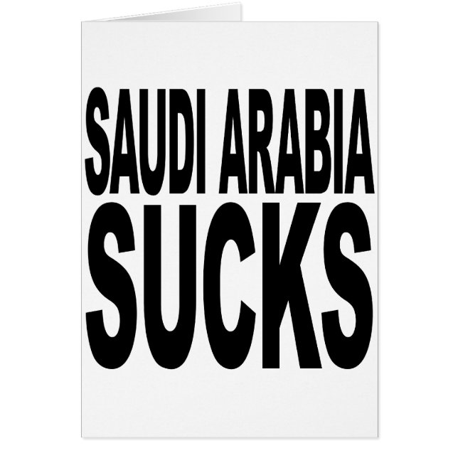 La Arabia Saudita chupa (Frente)