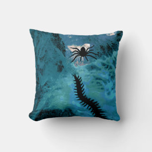 La Araña y el Ciempiés-Azúl Almohada Decorativa