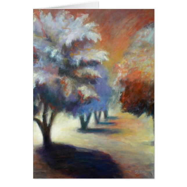 La arboleda anaranjada perdida - tarjeta (Frente)