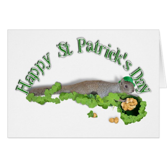 La ardilla afortunada del Día de San Patricio (Anverso (Horizontal))