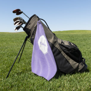 La arena morada riega la toalla de golf personaliz