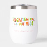 La arquitectura Groovy Retro es mi opinión, arquit<br><div class="desc">Regale este tumbler de 'Arquitectura es mi vibe' al arquitecto en su vida.</div>