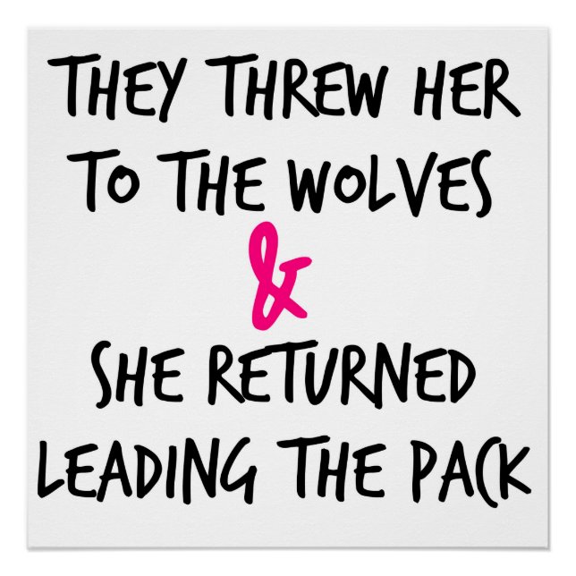 La arrojaron al poster de los lobos (Anverso)