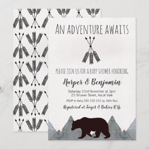 La aventura aguarda la invitación de Baby Shower