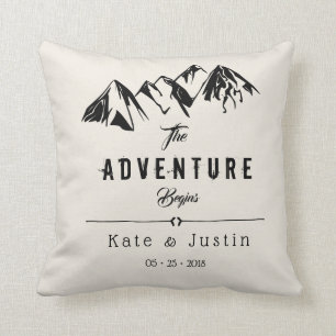 La aventura comienza ⎢ Cojín decorativo personaliz