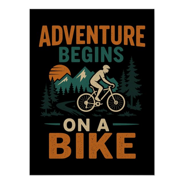 La aventura comienza en un Poster de bicicletas (Anverso)