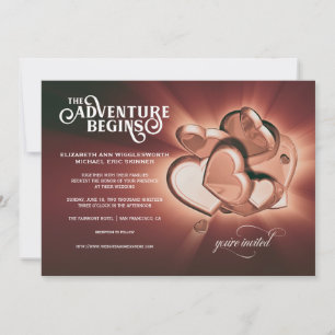 La Aventura Comienza Invitación de Boda