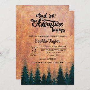 La aventura comienza invitación de despedida