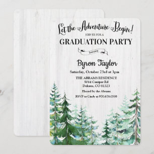 La aventura comienza  Invitación de fiesta de grad