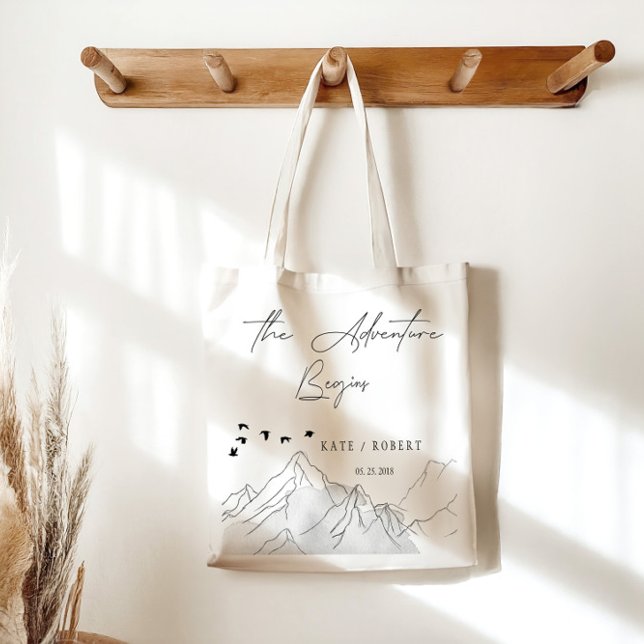 La aventura comienza la bolsa de Boda Tote (Subido por el creador)