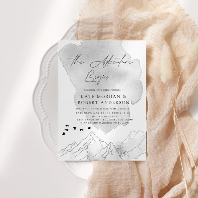 La aventura comienza la elegante invitación a la b (Subido por el creador)