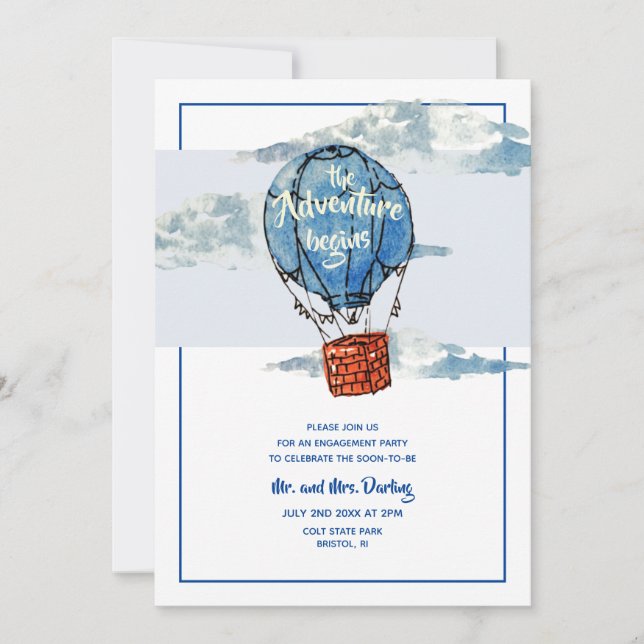 La aventura comienza la invitación (Anverso)