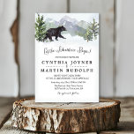 La aventura comienza la invitación a la boda rústi<br><div class="desc">Material gráfico del paisaje del oso por: www.etsy.com/shop/GraphicBlueBird</div>