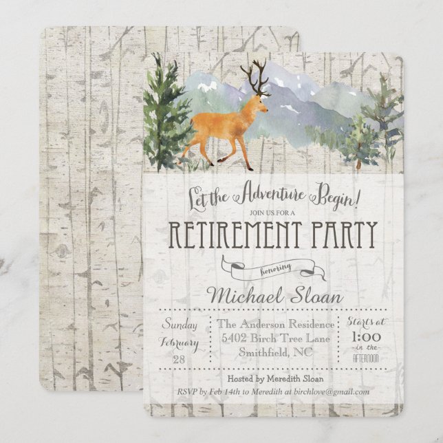 La aventura comienza la invitación a la jubilación (Anverso / Reverso)