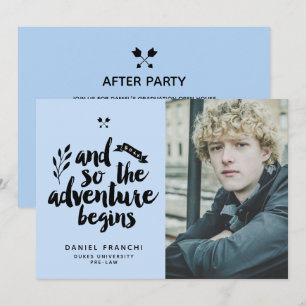 La aventura comienza la Invitación de graduación