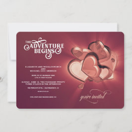 La aventura comienza la invitación de los corazone
