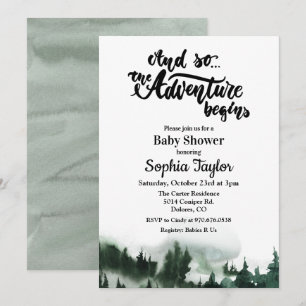 La aventura comienza Tarjeta de invitación para ba